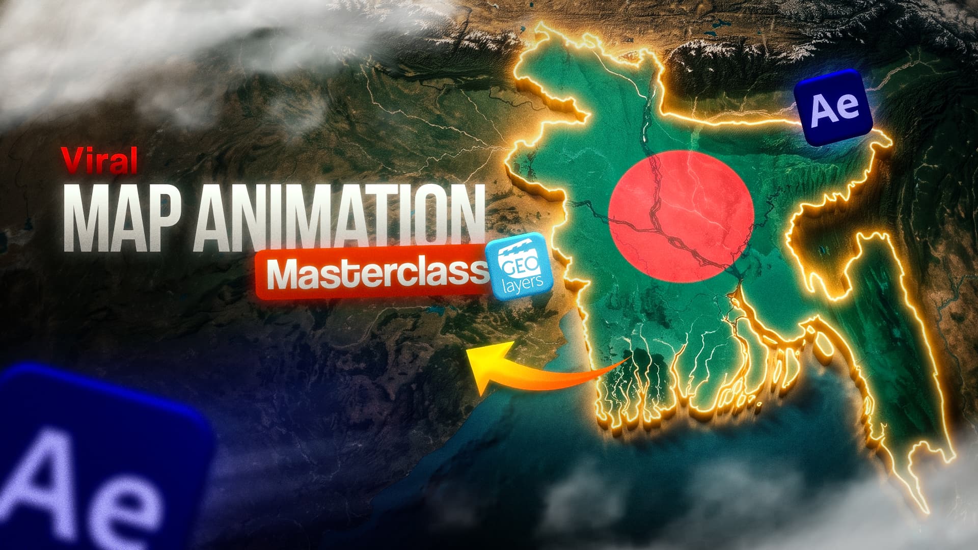 Viral Map Animation Masterclass with GEOlayers 3 & After Effects